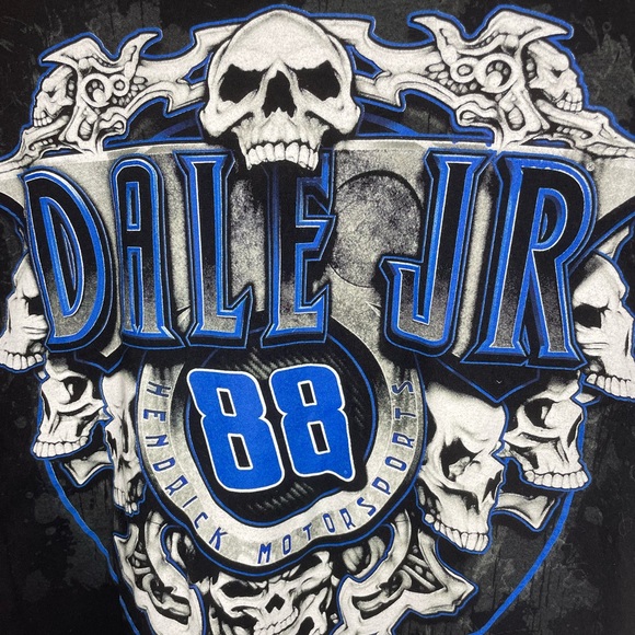 Chase Authentics Dale Earnhardt Jr. T Shirt Skulls NASCAR Mens Size XL - Picture 4 of 10